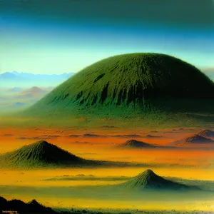 Vibrant Rural Landscape Under Sunny Sky
