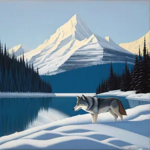 Winter Wonderland: Majestic Snow-Covered Mountain Landscape