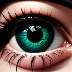 Captivating Closeup: Enhanced Eyelashes Frame Beautiful Eyes