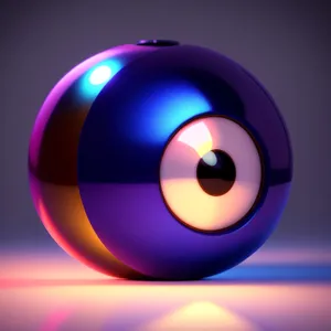 Shiny Glass Button Set with Glowing Orange Icons