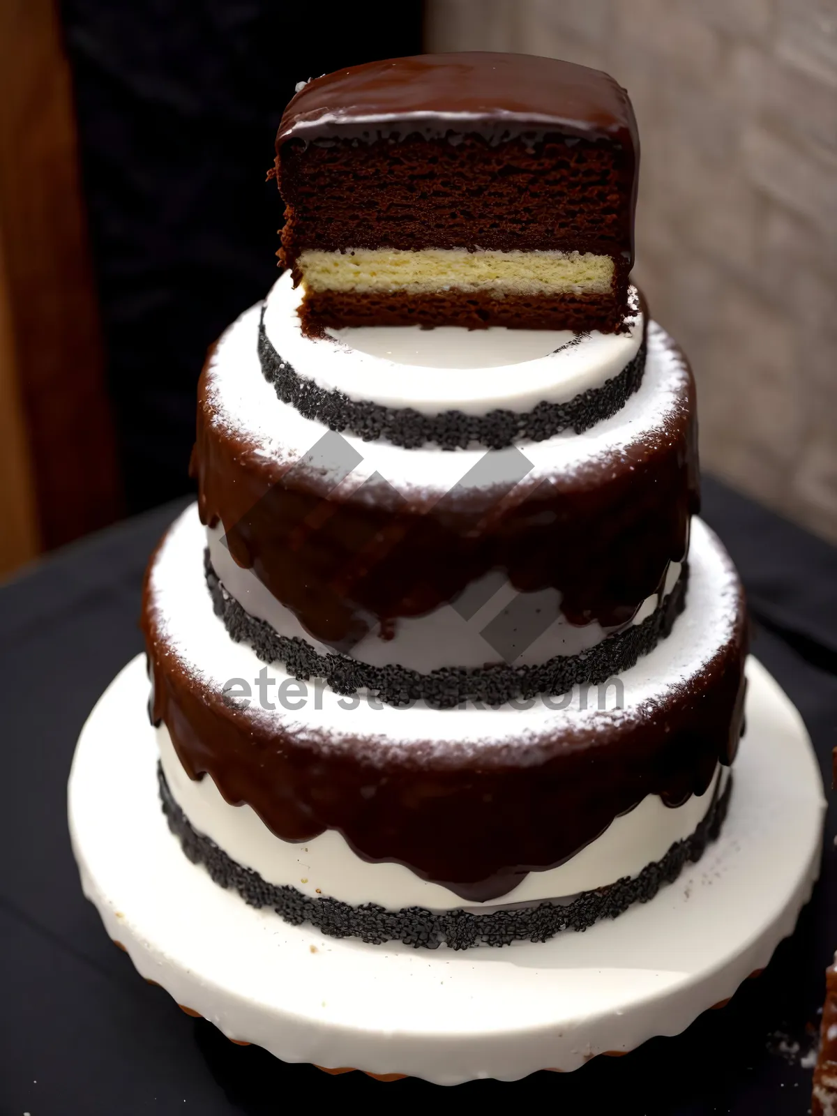 Picture of Gourmet Chocolate Cake with Fresh Fruit Topping