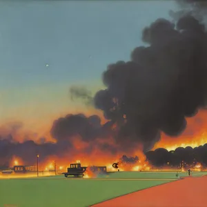 Vibrant Sunset Over Summer Landscape