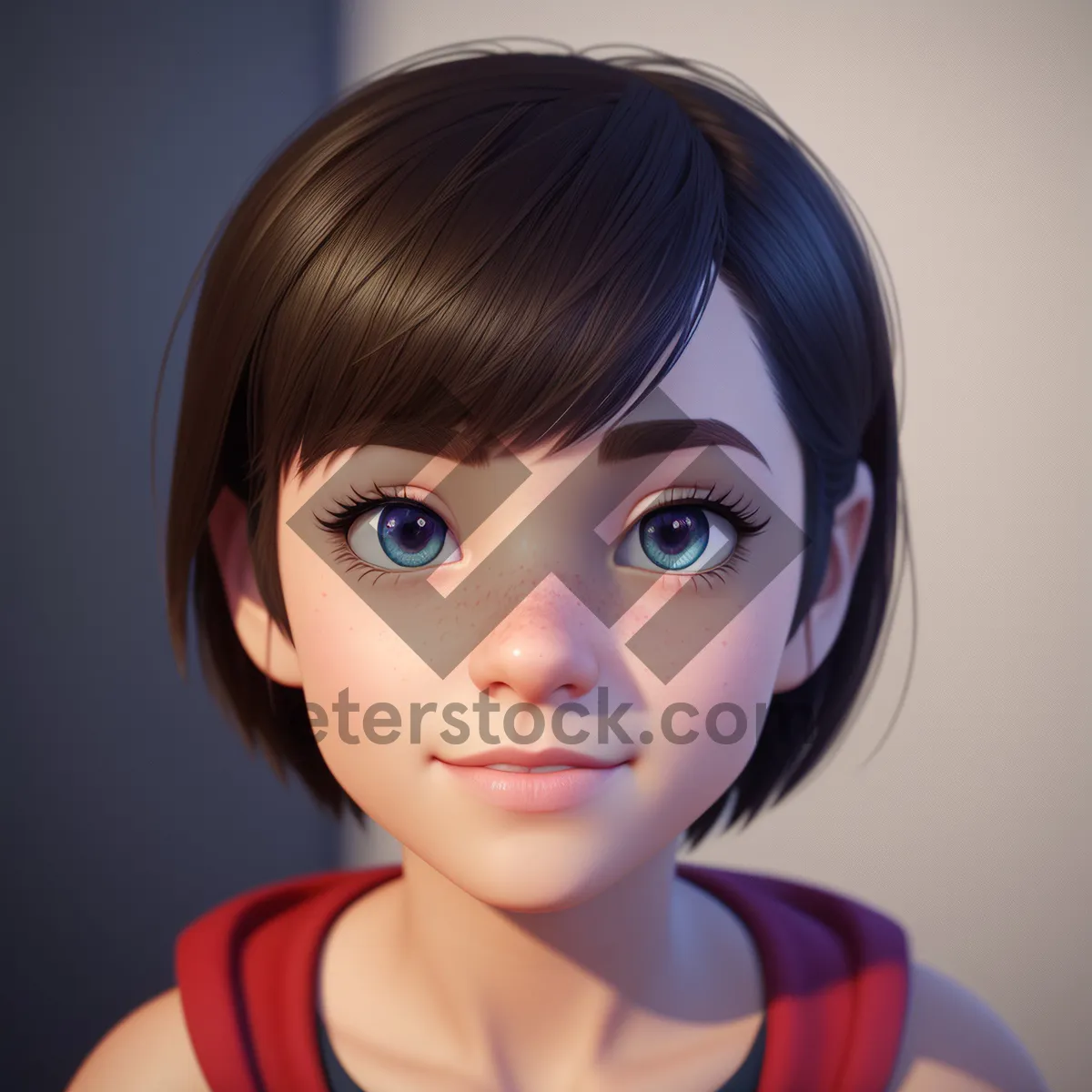 Picture of Beautiful Doll Portrait with Lovely Smile and Attractive Eyes