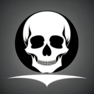 Cartoon Skull Pirate Poison Black Icon