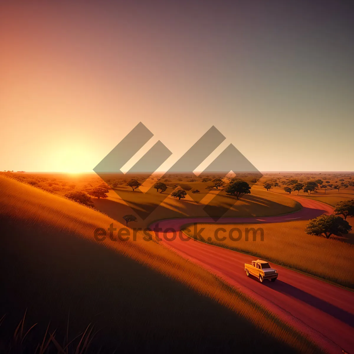 Picture of Scenic Desert Dunes at Sunset in Morocco