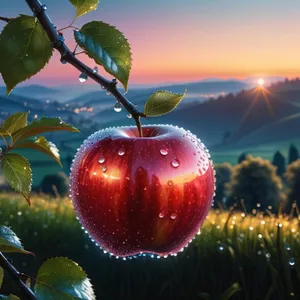 Delicious Healthy Fruit Snack with Ripe Red Cherry