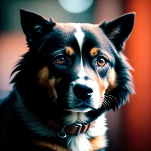 Adorable Black Border Collie Puppy with Stunning Fur