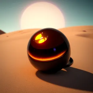 Shiny Orange Trackball Design: Illuminating Electronic Device