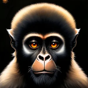 Primate Face: Monkey Ape Gibbon