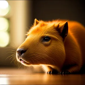 Furry Fluffball - Cute Domestic Guinea Pig Portrait