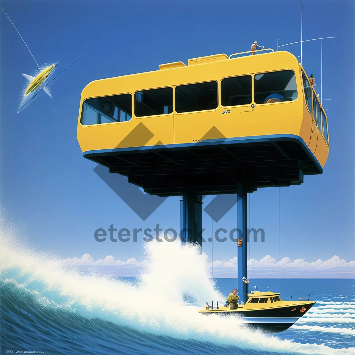 Picture of Ocean-bound Hydrofoil: Swift Travel Over Water