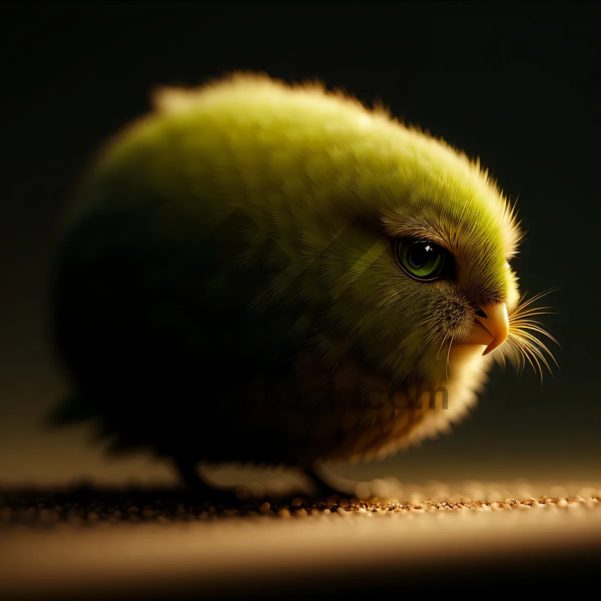 Picture of Marmoset Monkey with Playful Bird Friend