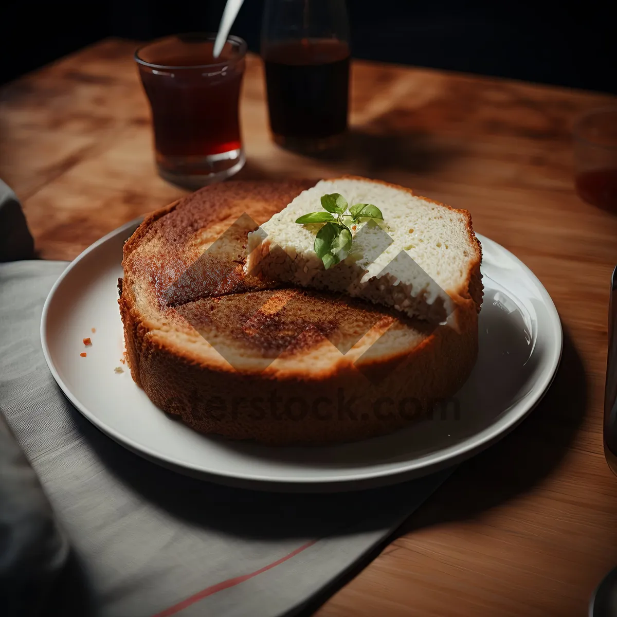 Picture of Delicious Cake Plate Meal in Restaurant