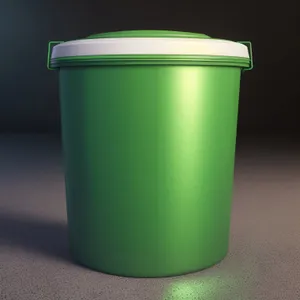 Plastic Drink Cup Bin: Empty Vessel Container