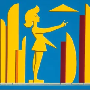 Symbolic flag design with graphic sign