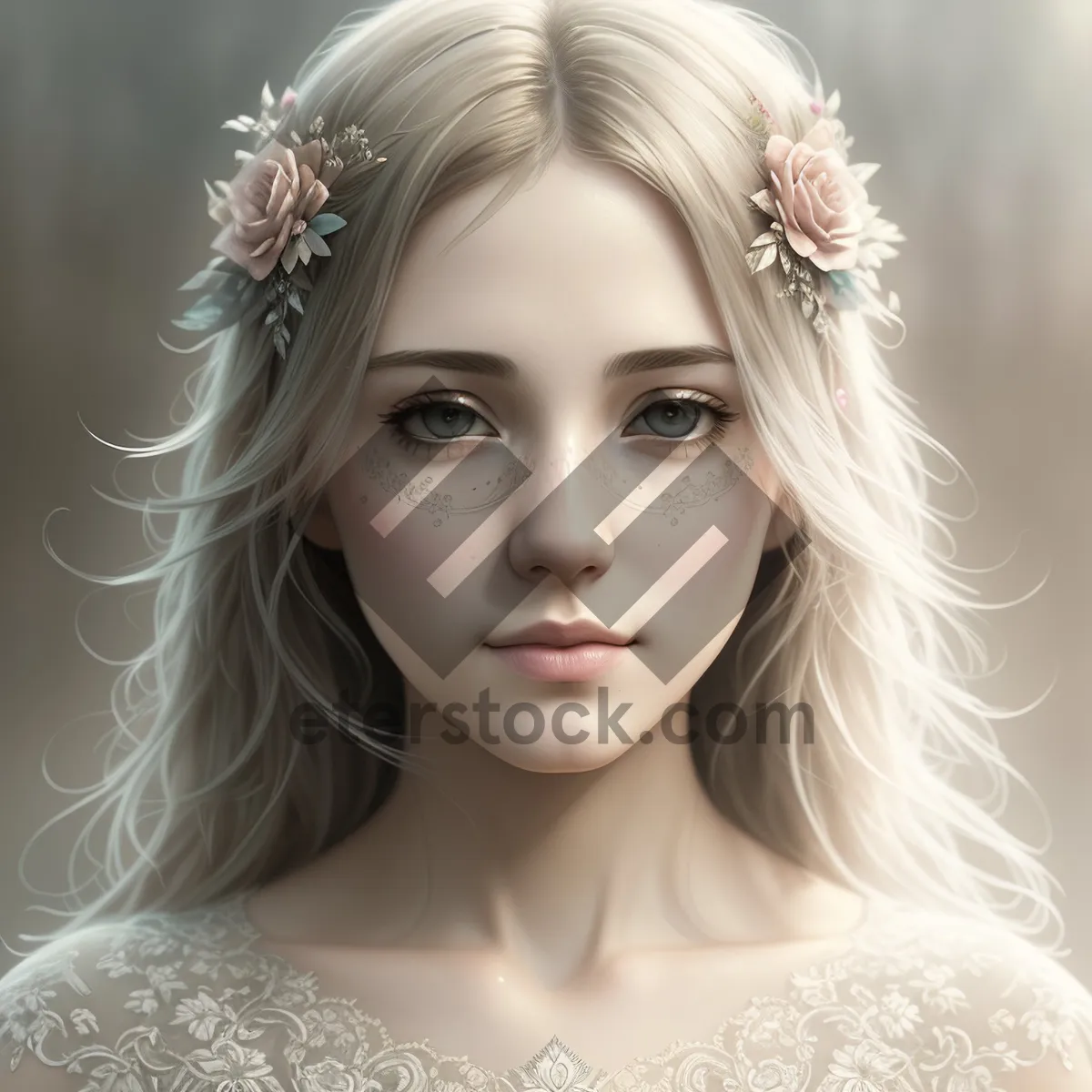 Picture of Captivating Elegance: Beautiful Princess with Sensual Eyes