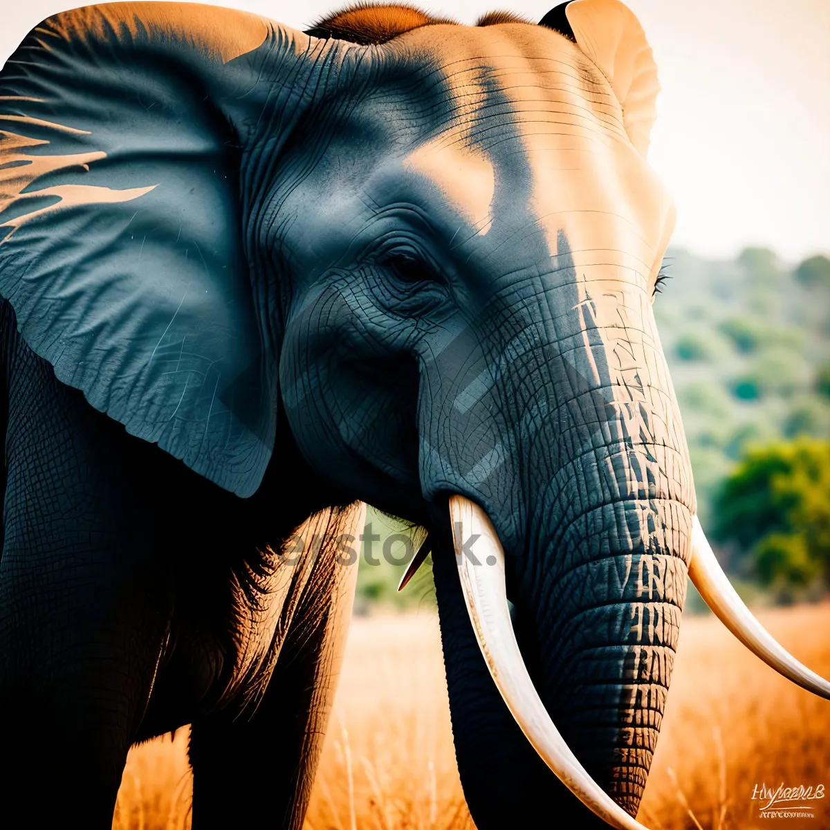 Picture of Wild Elephant in South African Safari Park