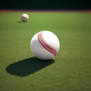 Ball, bat, and green grass: Baseball game equipment