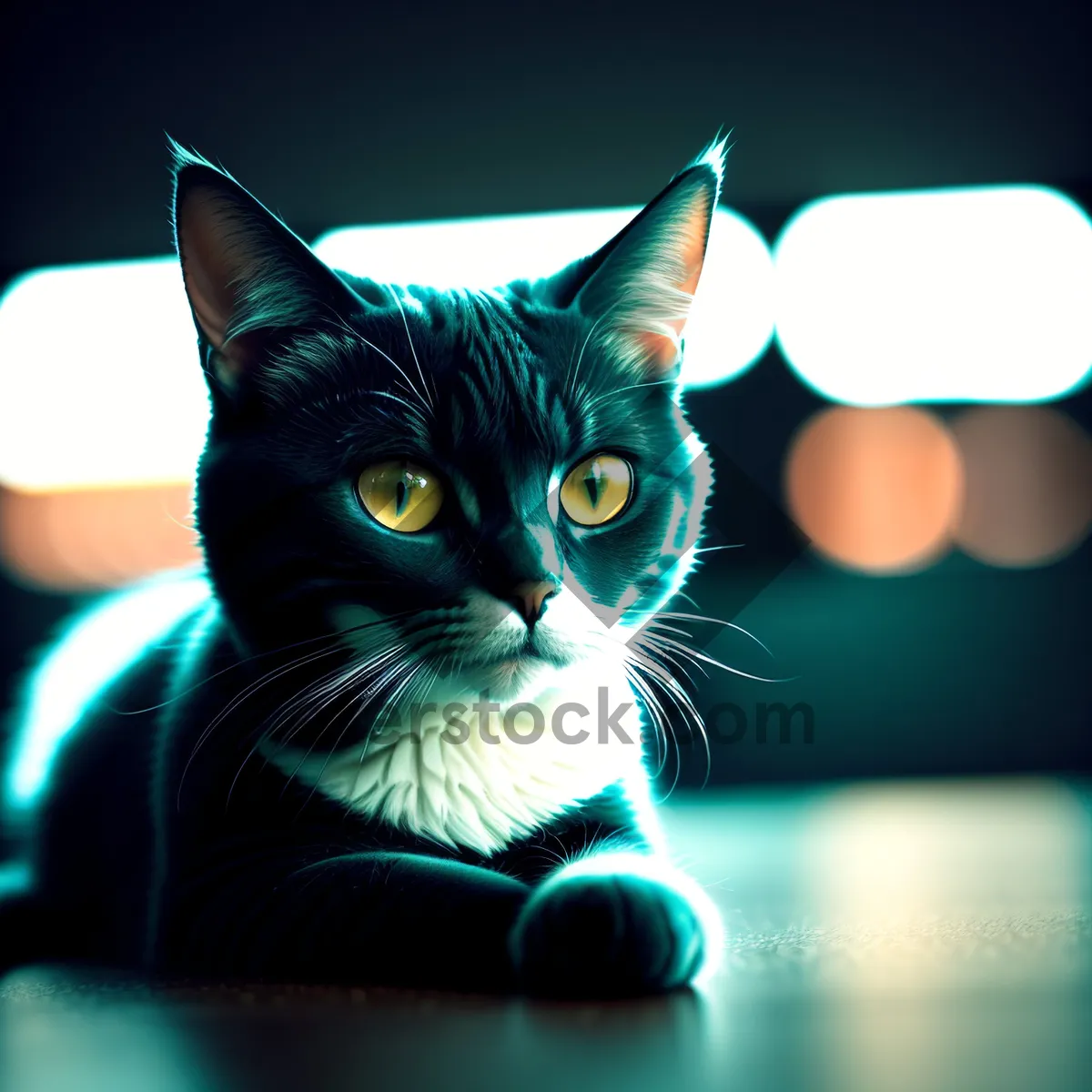 Picture of Gray Fluffy Kitty with Cute Whiskers and Adorable Eyes