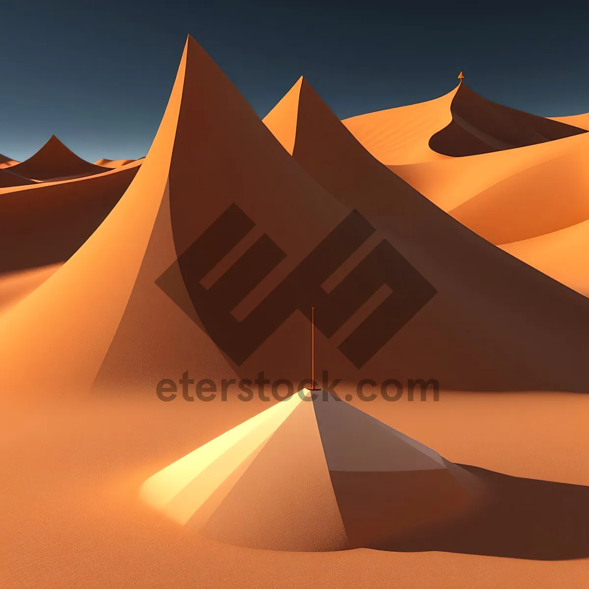 Picture of Prismatic Desert Dune Tract in Radiant Light