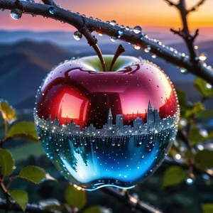 Festive Red Delicious Apple Decoration for Seasonal Celebrations