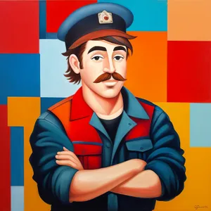 Smiling Male Repairman in Hat - Professional Worker