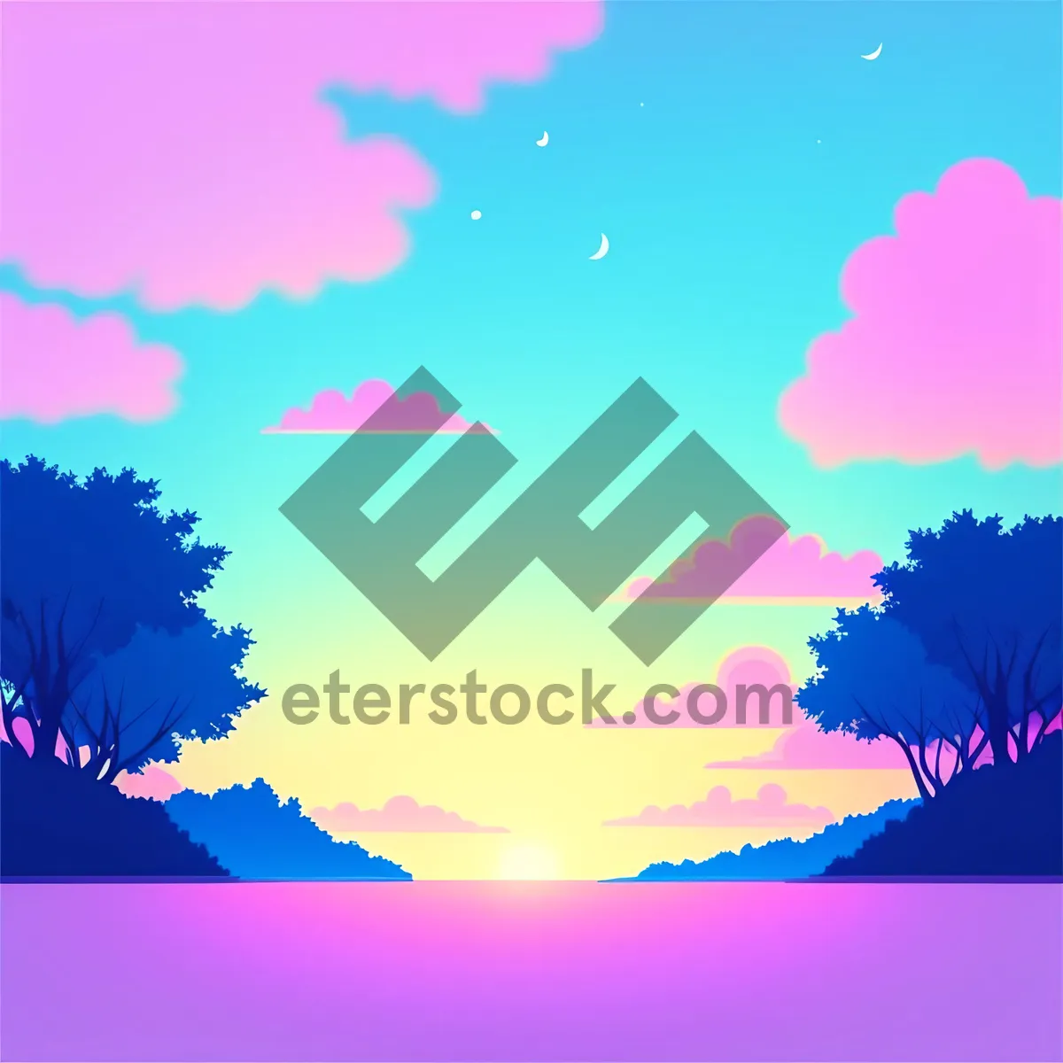Picture of Winter Wonderland Sky Art Graphic