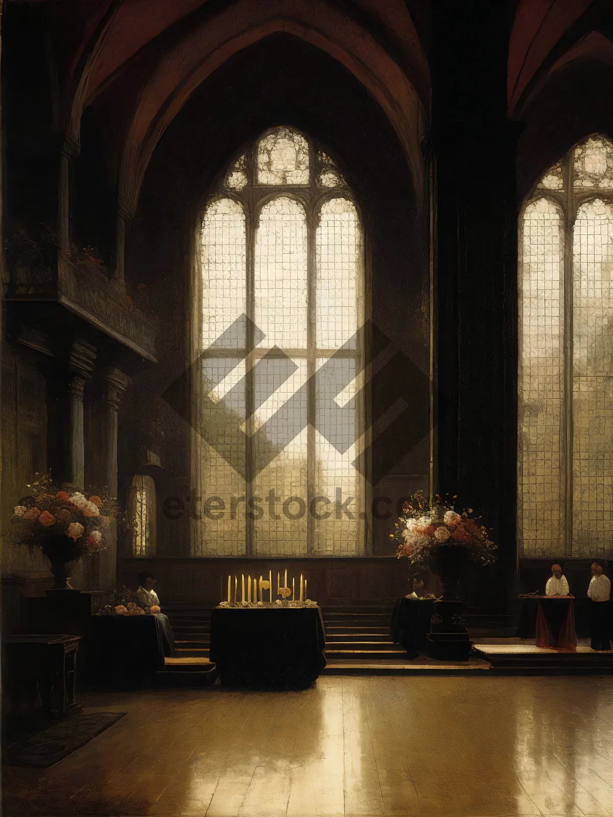 Picture of Historic Cathedral Window: A Sacred Architectural Landmark