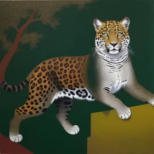 Wild Leopard Staring with Powerful Gaze