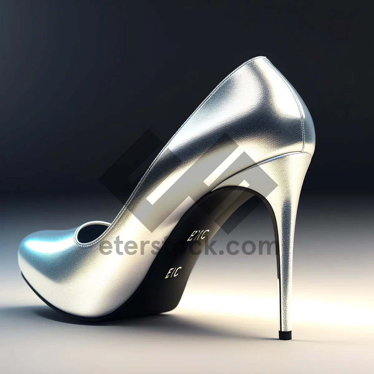 Picture of Elegant Black Leather High Heel Shoes