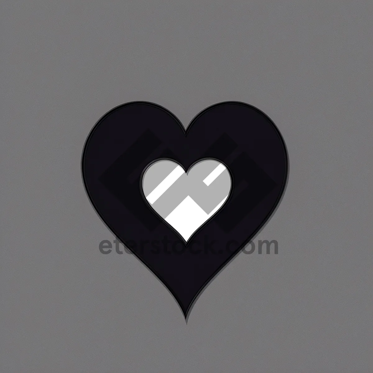 Picture of Heart Love Symbol - Black Valentine Stencil