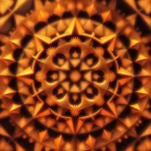 Seamless Honeycomb Fractal Fire Screen Design