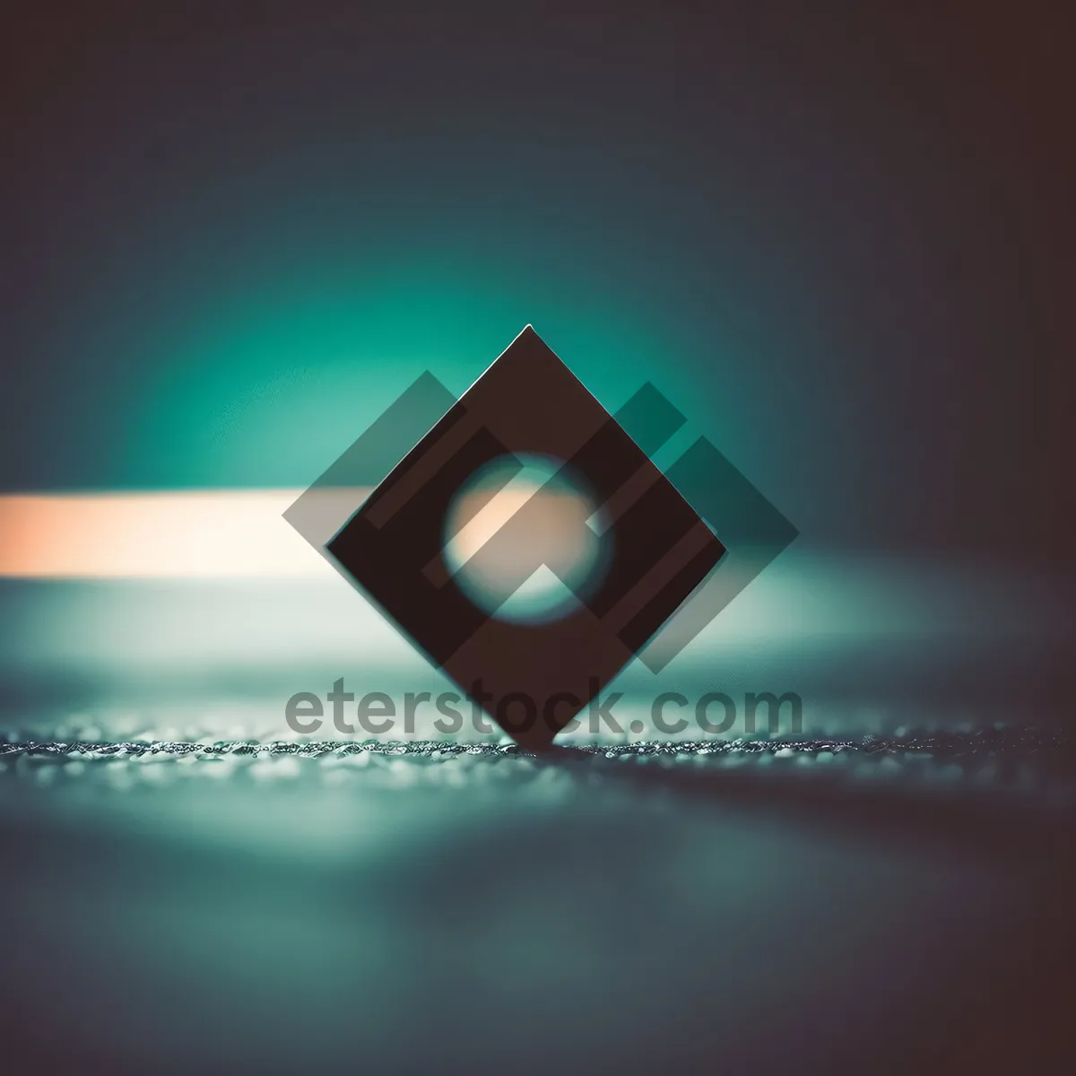 Picture of Translucent Glass Icon with Symbolic Light - 3D Design