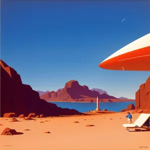 Sunset Over Desert Dunes - Majestic Beauty