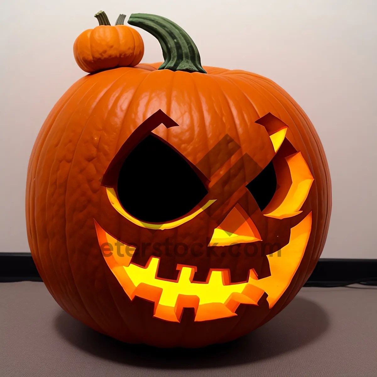 Picture of Glowing Fall Pumpkin Jack-O'-Lantern Decoration