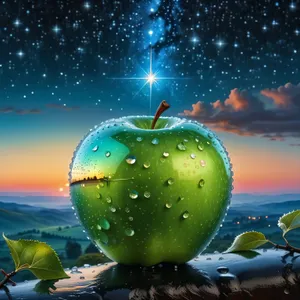 Juicy Granny Smith Apple: Sweet, Healthy, Delicious Fruit