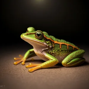 Colorful Tree Frog with Striking Eyes