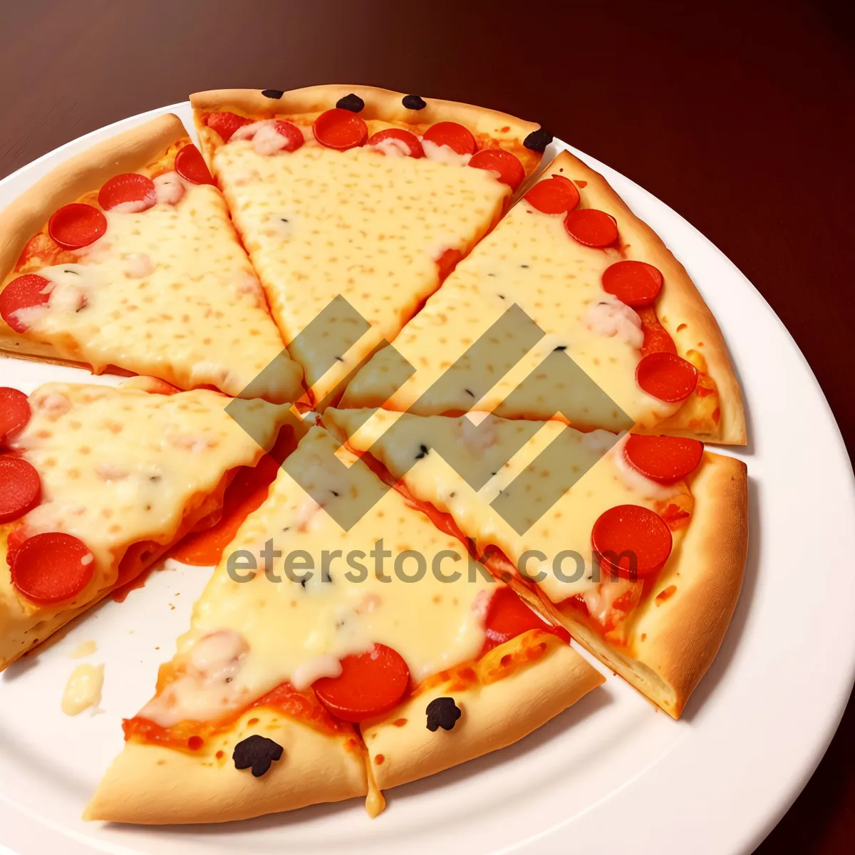 Picture of Gourmet Pizza with Fresh Mozzarella and Pepperoni