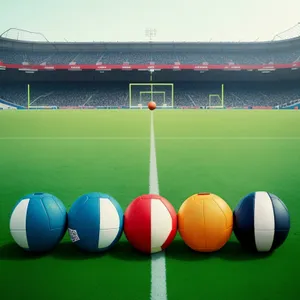 Patriotic Flag Sphere in Stadium