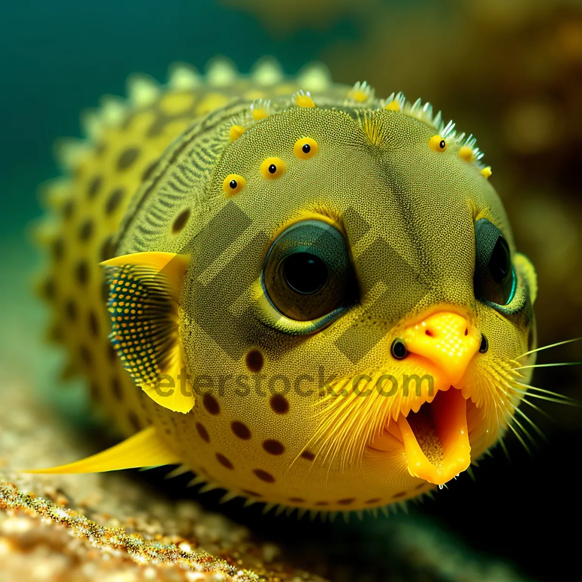 Picture of Colorful Exotic Rock Beauty Butterfly Fish in Tropical Coral Reef