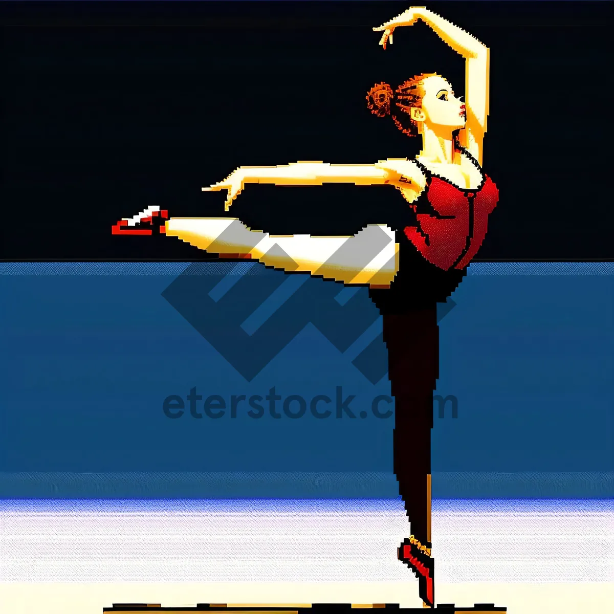 Picture of Dynamic Dance: A Teenager's Graceful Jump in Motion