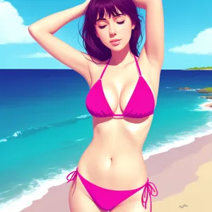 Beach Babe in Stylish Bikini: Perfect Summer Getaway Look