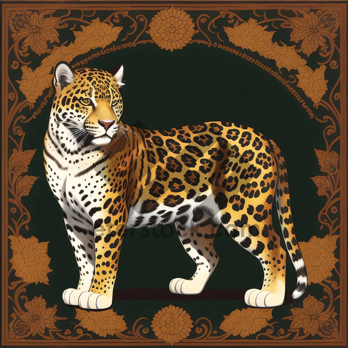 Picture of Jaguar Stalking its Prey Through the Grasslands