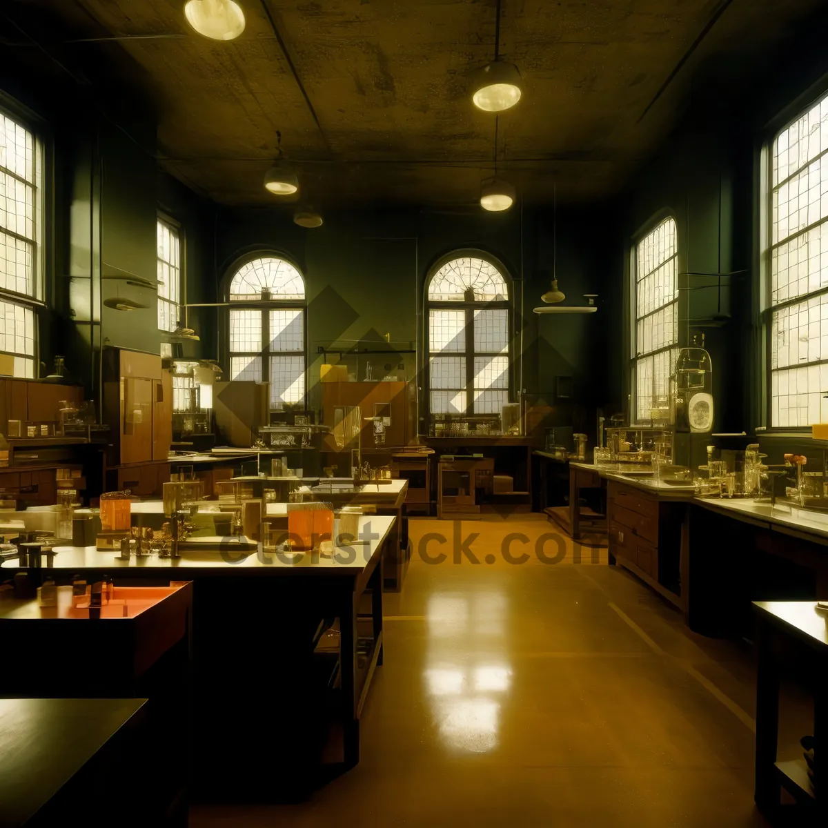 Picture of Modern Restaurant Interior Design with Wooden Furniture