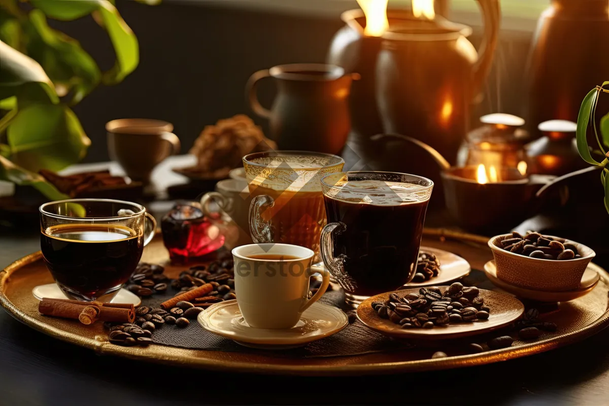 Picture of Morning Coffee on Restaurant Table