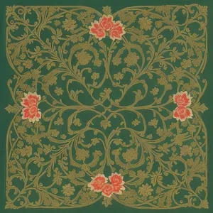 Floral Damask Wallpaper: Vintage Decorative Textile Design