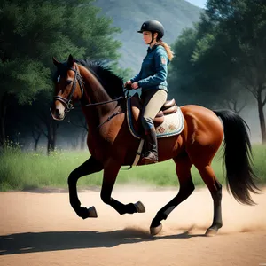 Graceful Stallion in Equestrian Sport