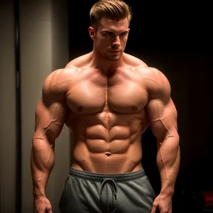 Muscular Male showcasing Strength and Fitness