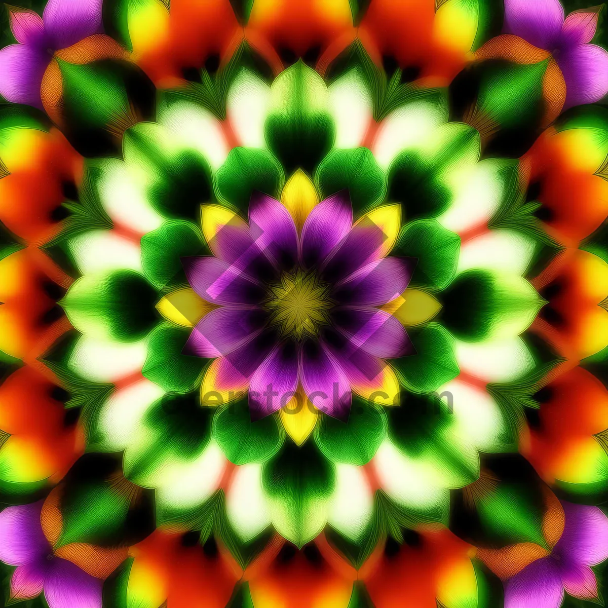 Picture of Colorful Hippie Herb Art: Vivid Viola Design