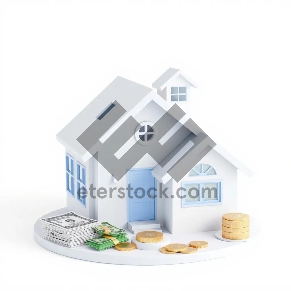 Picture of Iconic 3D Residential House with Chimney